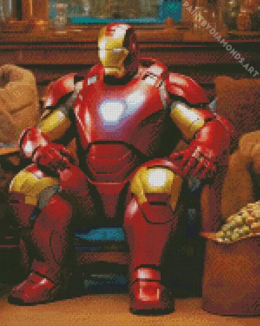 Fat Iron Man Diamond Painting