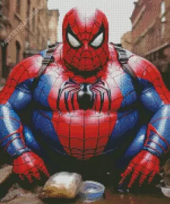 Fat Spiderman Diamond Painting