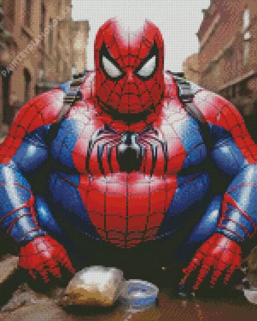 Fat Spiderman Diamond Painting