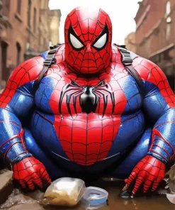 Fat Spiderman Diamond Painting