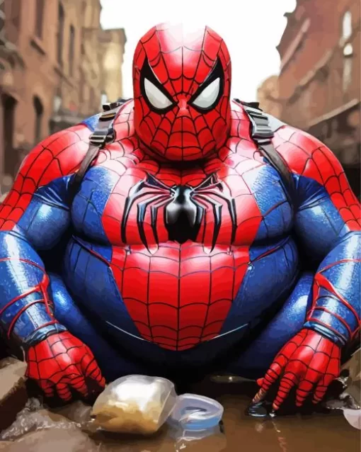 Fat Spiderman Diamond Painting