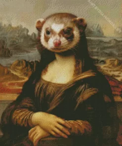 Ferret Mona Lisa Diamond Painting