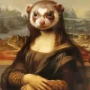 Ferret Mona Lisa Diamond Painting