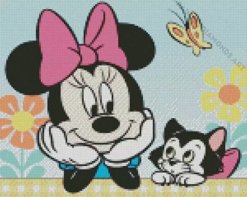 Figaro And Minnie Diamond Painting