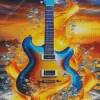 Fire And Ice Guitar Art Diamond Painting