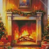 Fireplace Romantic Art Diamond Painting