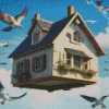 Flying House Diamond Painting