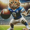 Footballer Cat Diamond Painting