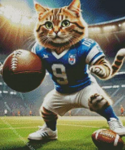 Footballer Cat Diamond Painting