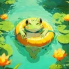 Frog Chilling Art Diamond Painting