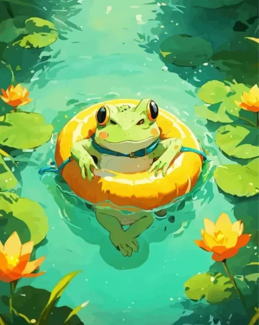 Frog Chilling Art Diamond Painting