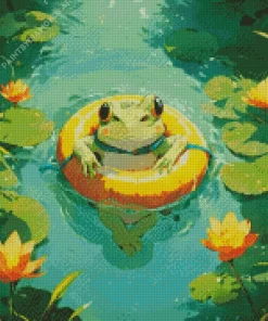 Frog Chilling Art Diamond Painting