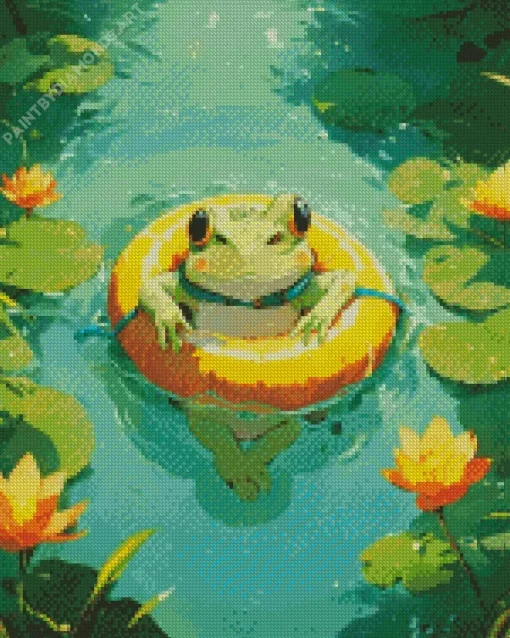 Frog Chilling Art Diamond Painting