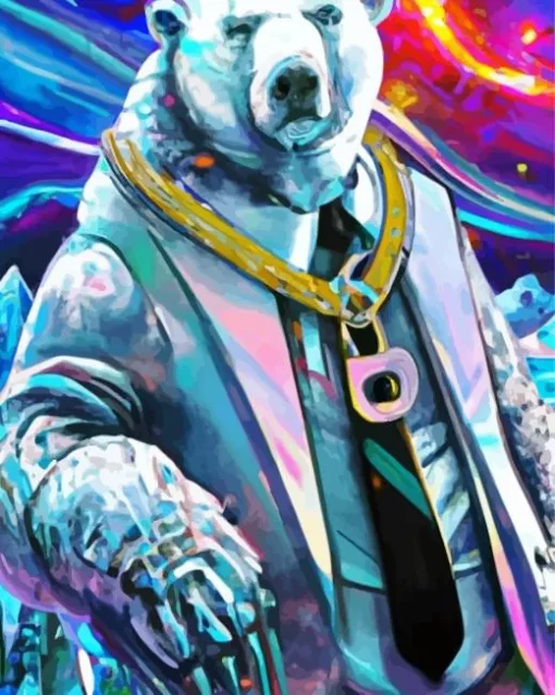 Gangster Polar Bear Diamond Painting