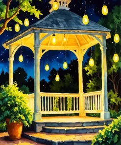 Gazebo And Lights Diamond Painting