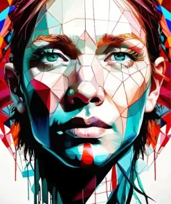 Geometric Face Diamond Painting