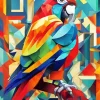 Geometric Parrot Art Diamond Painting