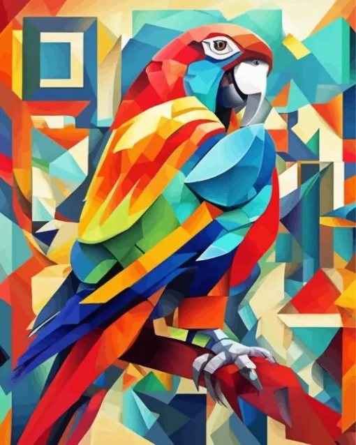 Geometric Parrot Art Diamond Painting