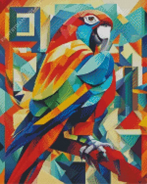 Geometric Parrot Art Diamond Painting