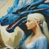 Girl And Dragon Diamond Painting