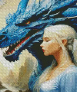 Girl And Dragon Diamond Painting