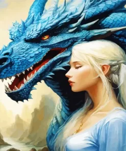 Girl And Dragon Diamond Painting