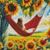 Girl Hammock Diamond Painting