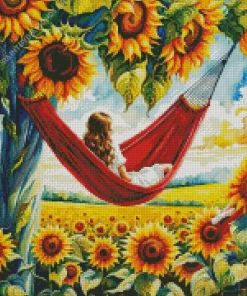 Girl Hammock Diamond Painting