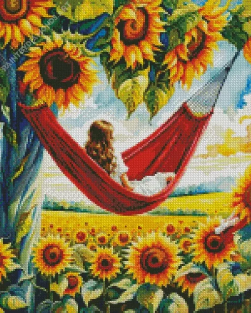 Girl Hammock Diamond Painting