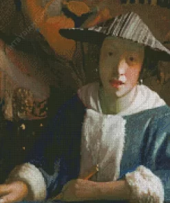 Girl With A Flute By Johannes Vermeer Diamond Painting