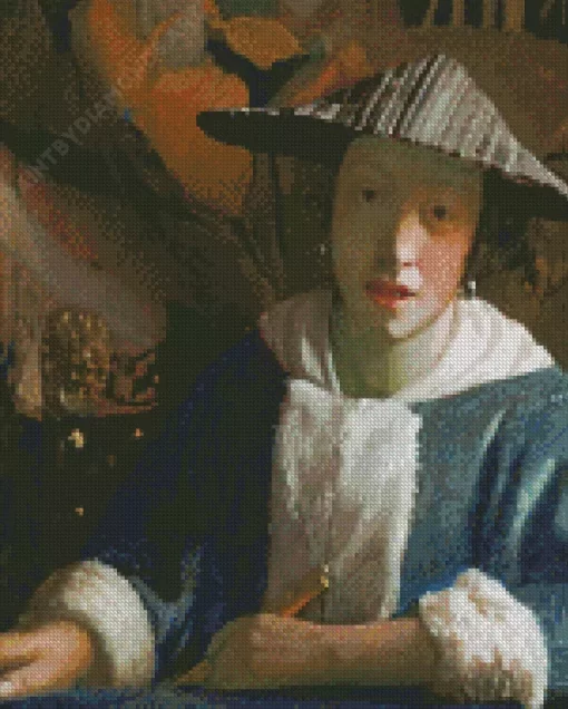 Girl With A Flute By Johannes Vermeer Diamond Painting