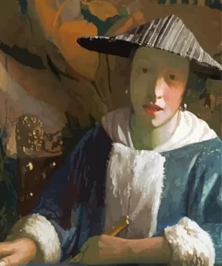 Girl With A Flute By Johannes Vermeer Diamond Painting