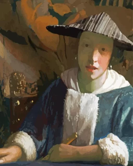 Girl With A Flute By Johannes Vermeer Diamond Painting