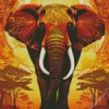 Golden Elephant Diamond Painting