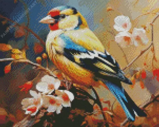 Goldfinch Bird Art Diamond Painting