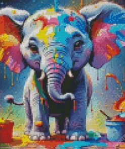 Little Colorful Elephant Diamond Painting