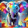 Little Colorful Elephant Diamond Painting