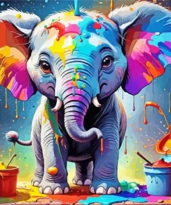 Little Colorful Elephant Diamond Painting