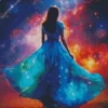 Lonely Galaxy Girl Diamond Painting