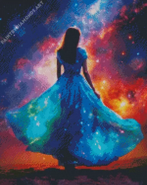 Lonely Galaxy Girl Diamond Painting