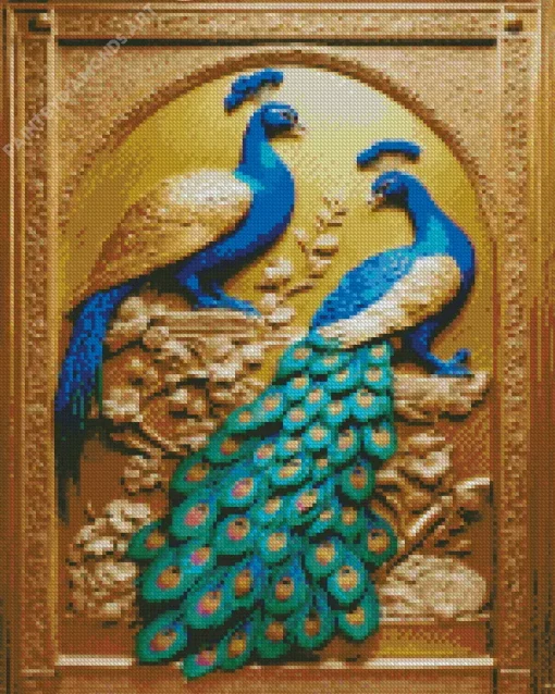 Peacock Couple Diamond Painting