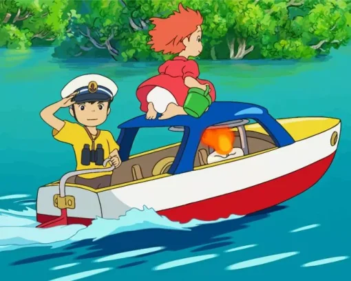 Ponyo And Sosuke Diamond Painting