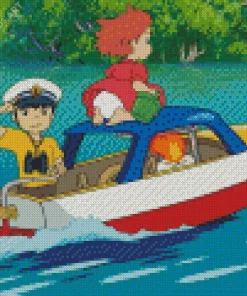 Ponyo And Sosuke Diamond Painting