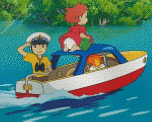 Ponyo And Sosuke Diamond Painting