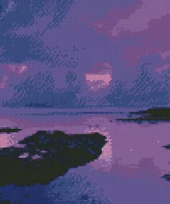 Purple Sunset Diamond Painting