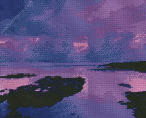 Purple Sunset Diamond Painting