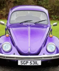 Purple Volkswagen Beetle Diamond Painting