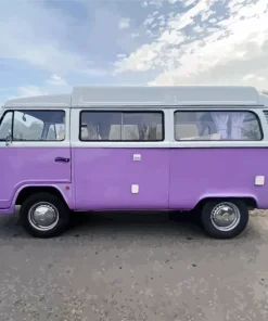 Purple Volkswagen Bus Diamond Painting