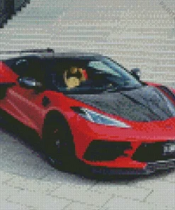 Red And Black Corvette Diamond Painting