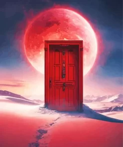 Red Fantastic Door Diamond Painting